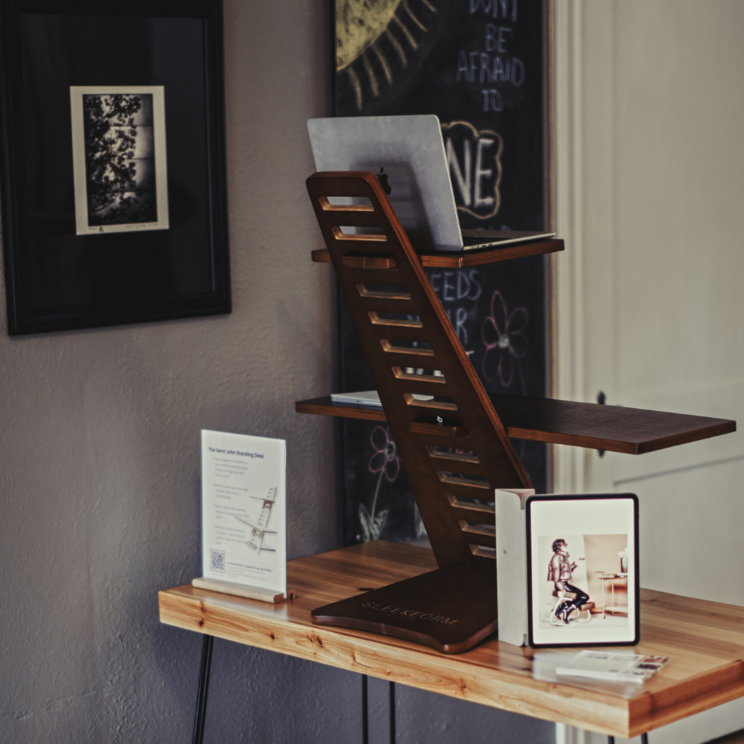 The Walnut Saint John Standing Desk - Sleekform Furniture