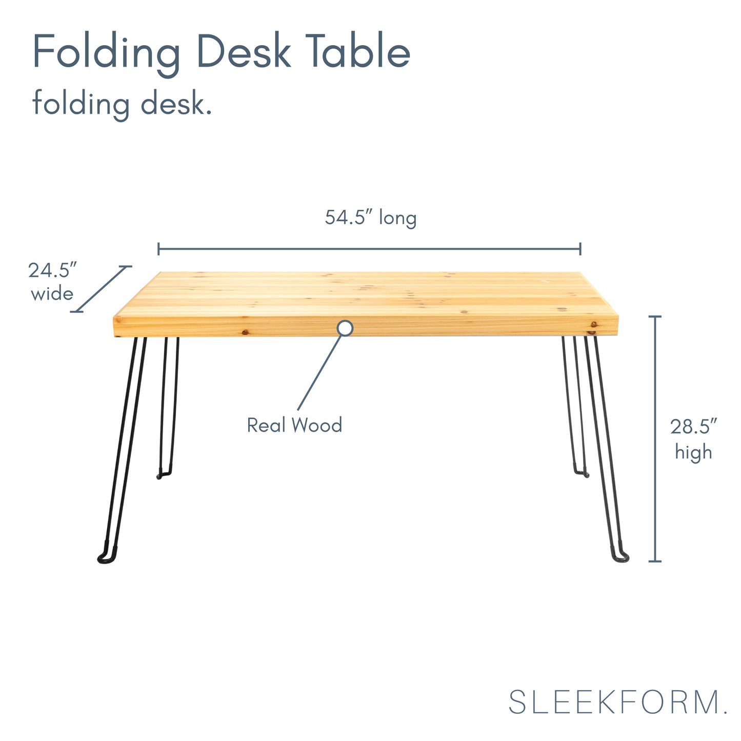 The Larger Portland Table (55"x25") - Sleekform Furniture
