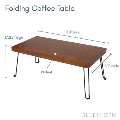 The Folding Coffee Table, Walnut