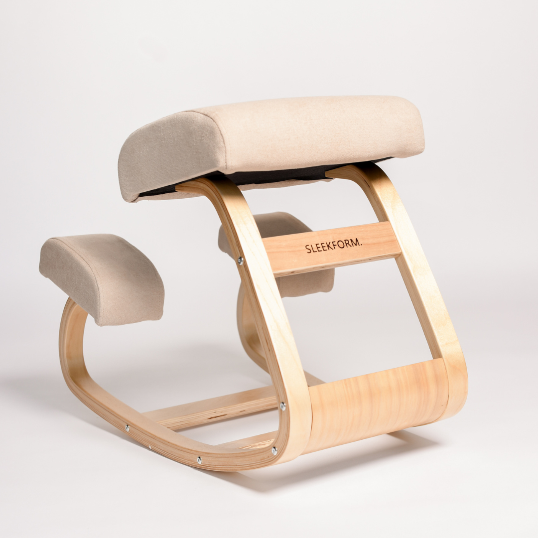 The Austin Kneeling Chair: Winter Linen - Sleekform Furniture